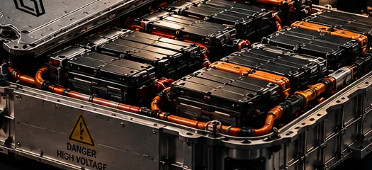 Moduły i połączenia wewnątrz otwartej baterii trakcyjnej Renault
