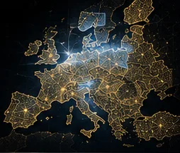 Poglądowa mapa Europy — aktualizacje nawigacji Renault i Dacia